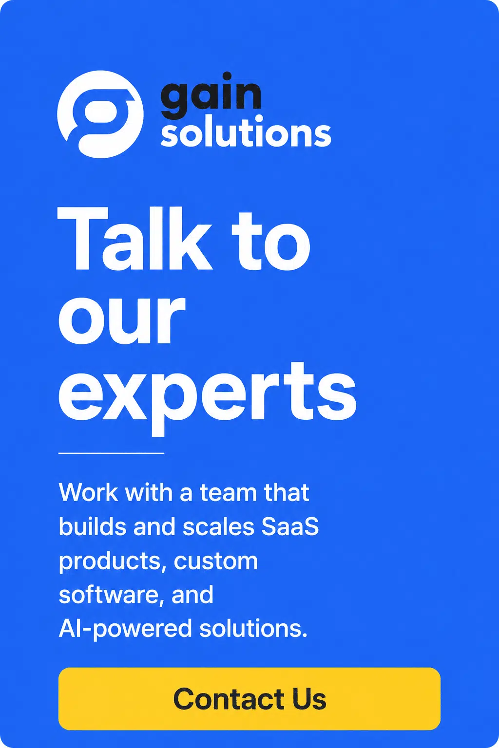 Get in touch with Gain Solutions