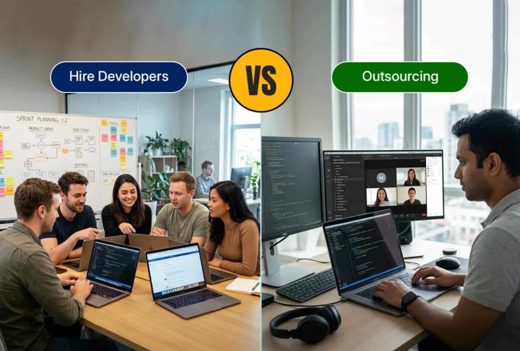Hire Developers vs Outsourcing